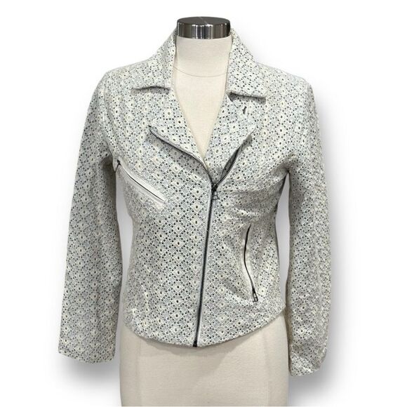 ANTHROPOLOGIE Dolan Left Coast Women’s Rossi Eyelet Moto Jacket in the Size M - Picture 7 of 16